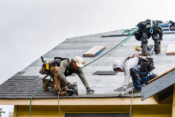 Professional Gutter Installation technician working in Canadensis, PA
